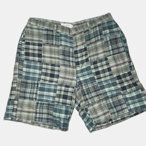 J.Crew Patchwork Shorts 100% Cotton Mens‎ 36 9.5" Inseam Casual Preppy